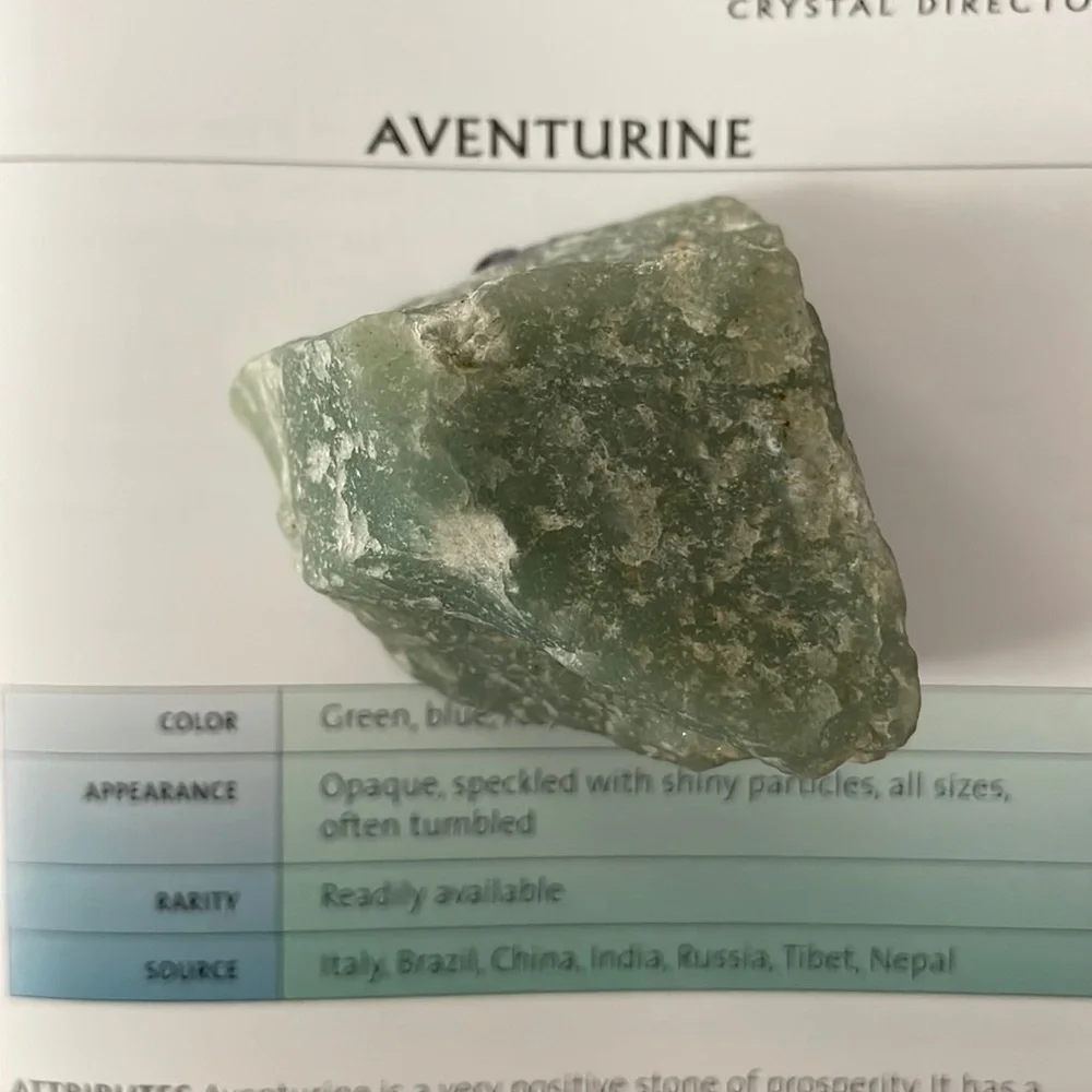 Green Aventurine Raw specimen Positive Prosperity stone rock